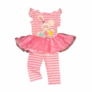 Rare Editions Pink Bunny Kids Matching Set